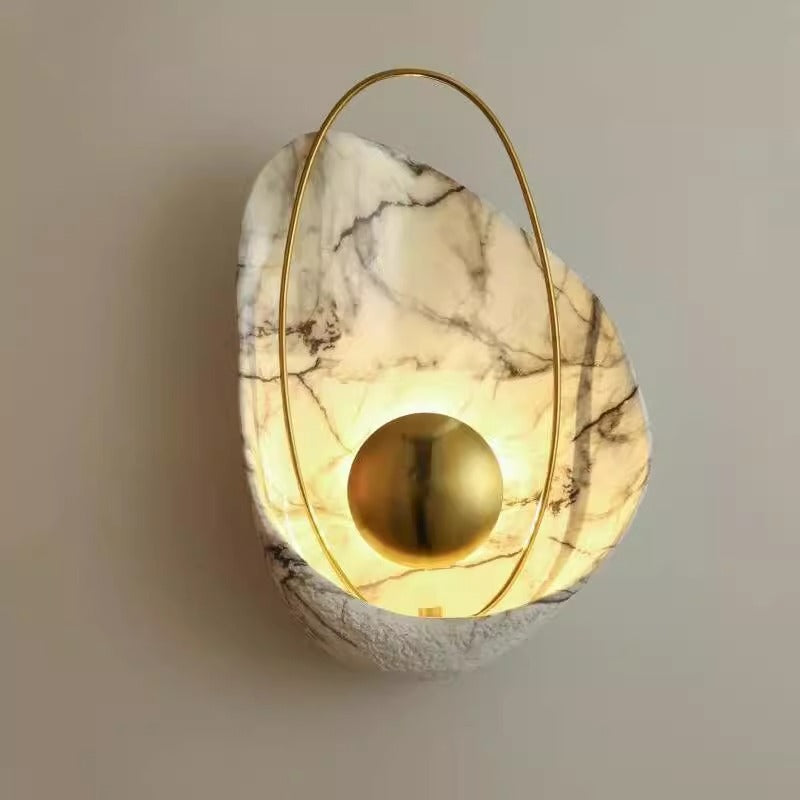 Shell Oval Resin Iron Wall Lamp