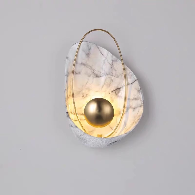 Shell Oval Resin Iron Wall Lamp