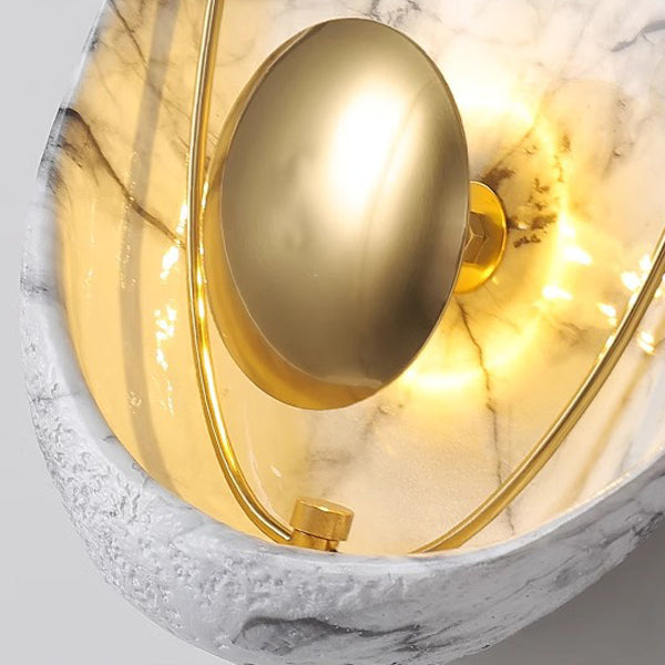 Shell Oval Resin Iron Wall Lamp