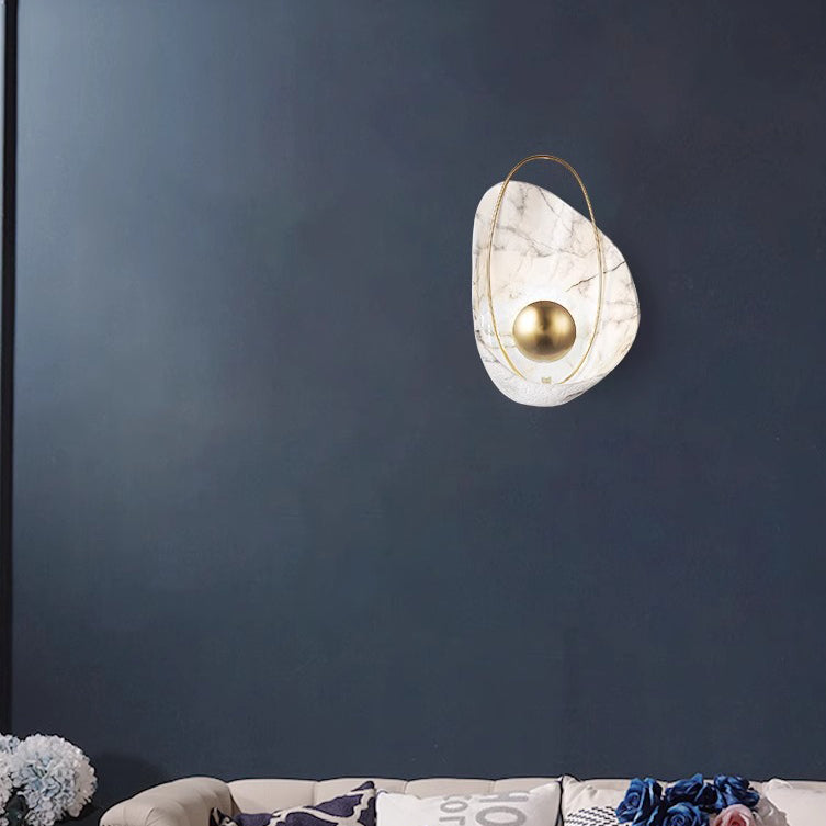 Shell Oval Resin Iron Wall Lamp