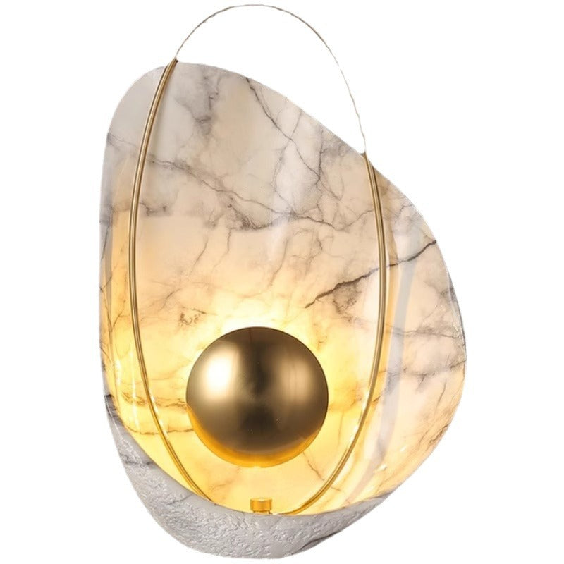 Shell Oval Resin Iron Wall Lamp