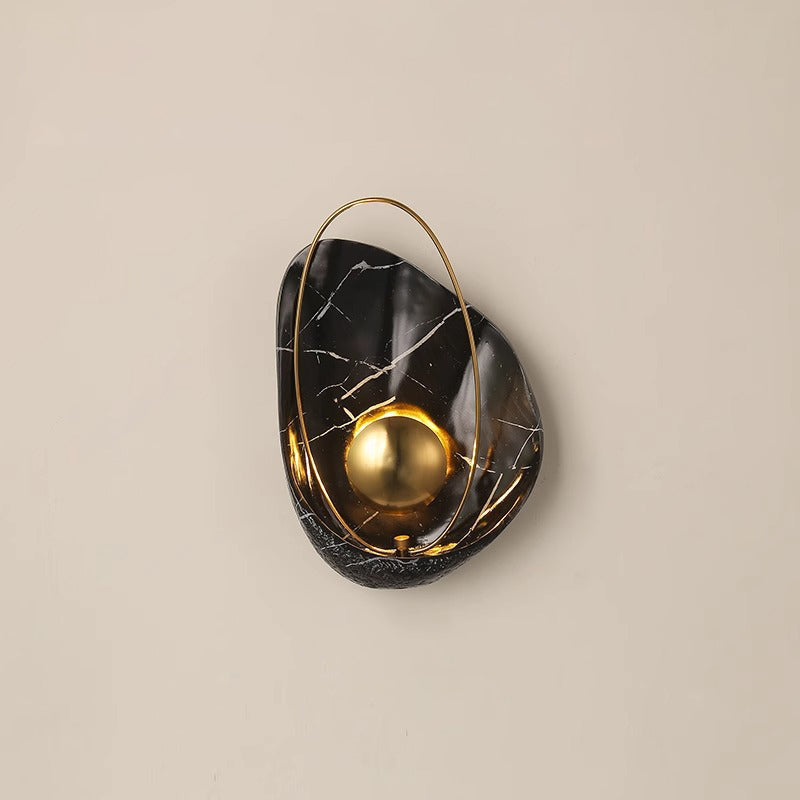 Shell Oval Resin Iron Wall Lamp