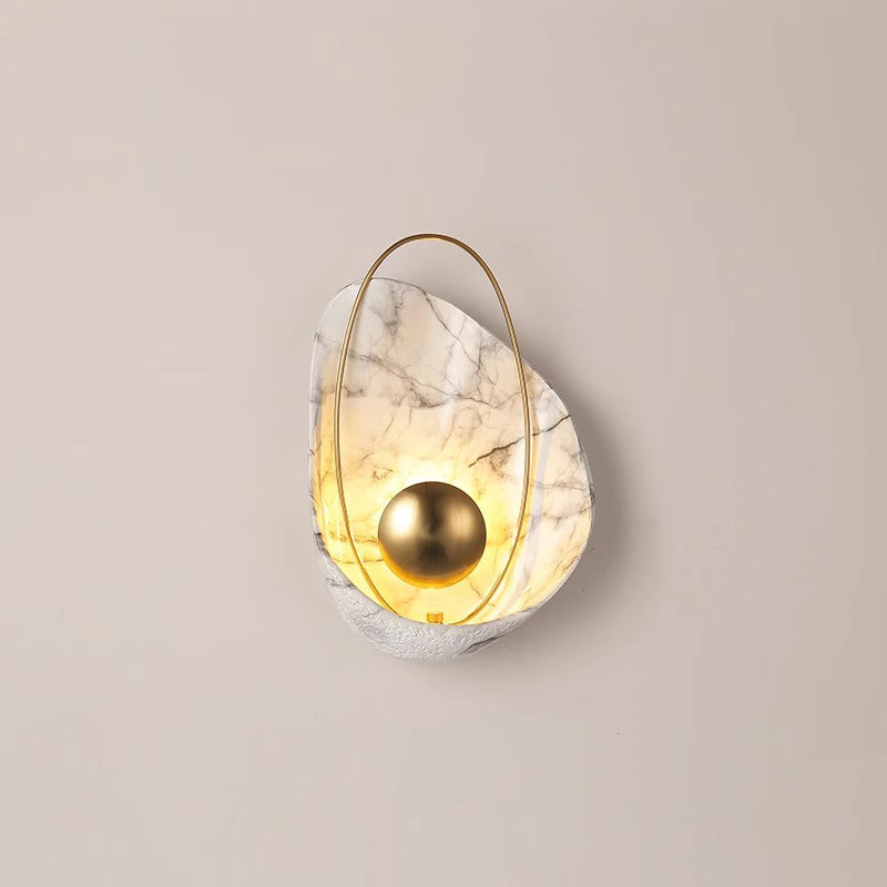 Shell Oval Resin Iron Wall Lamp