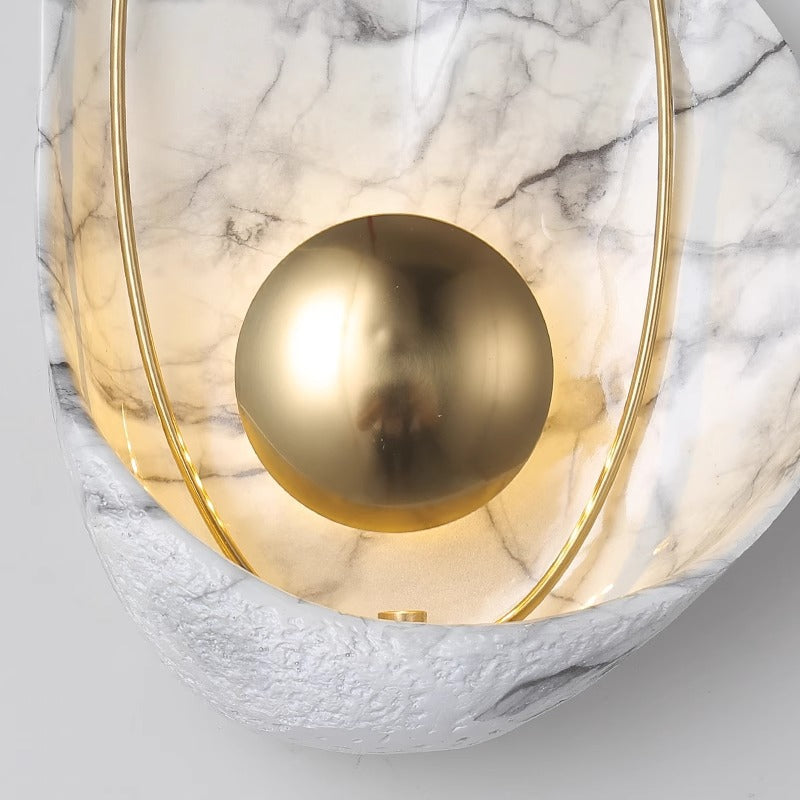 Shell Oval Resin Iron Wall Lamp