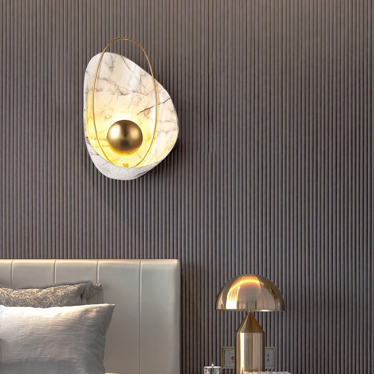 Shell Oval Resin Iron Wall Lamp