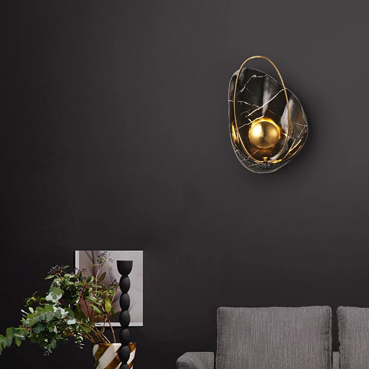 Shell Oval Resin Iron Wall Lamp
