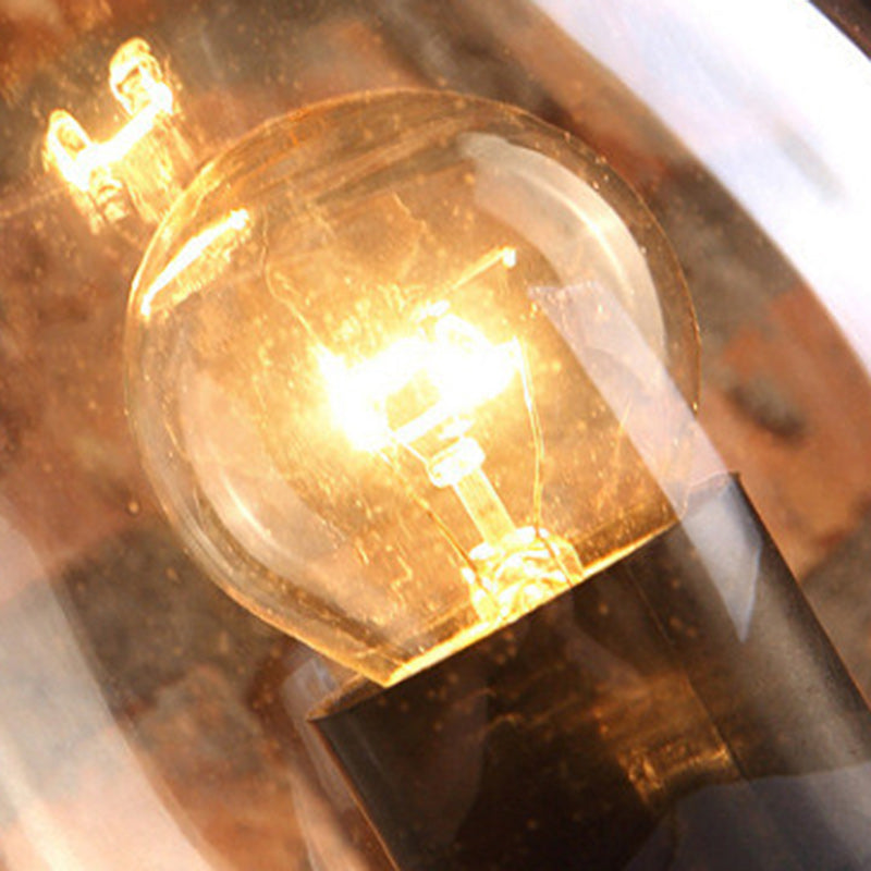 Bottle Iron Glass Hallway Wall Lamp