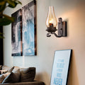 Bottle Iron Glass Hallway Wall Lamp