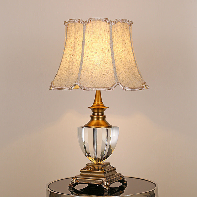 Frustum Cone Metal Crystal Table Lamp