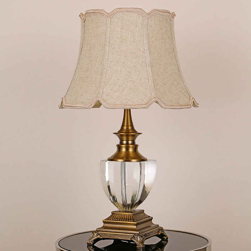 Frustum Cone Metal Crystal Table Lamp