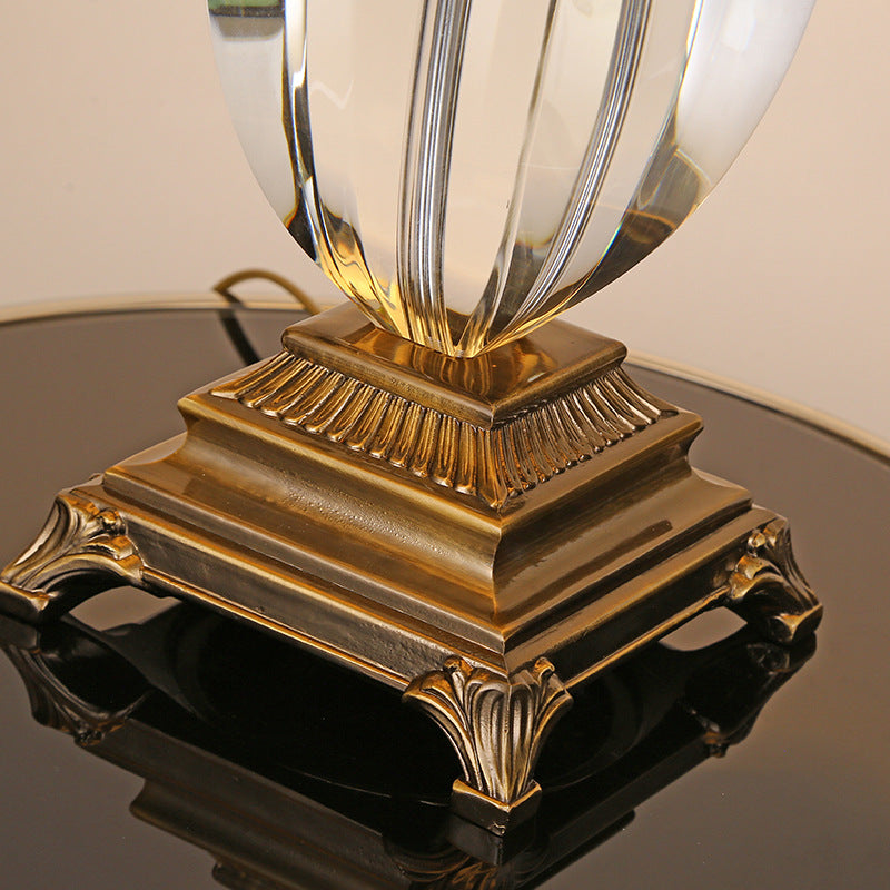 Frustum Cone Metal Crystal Table Lamp