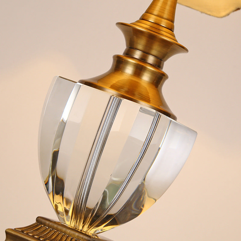 Frustum Cone Metal Crystal Table Lamp