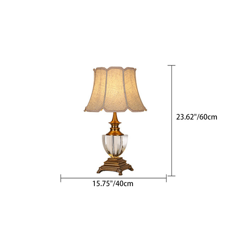 Frustum Cone Metal Crystal Table Lamp