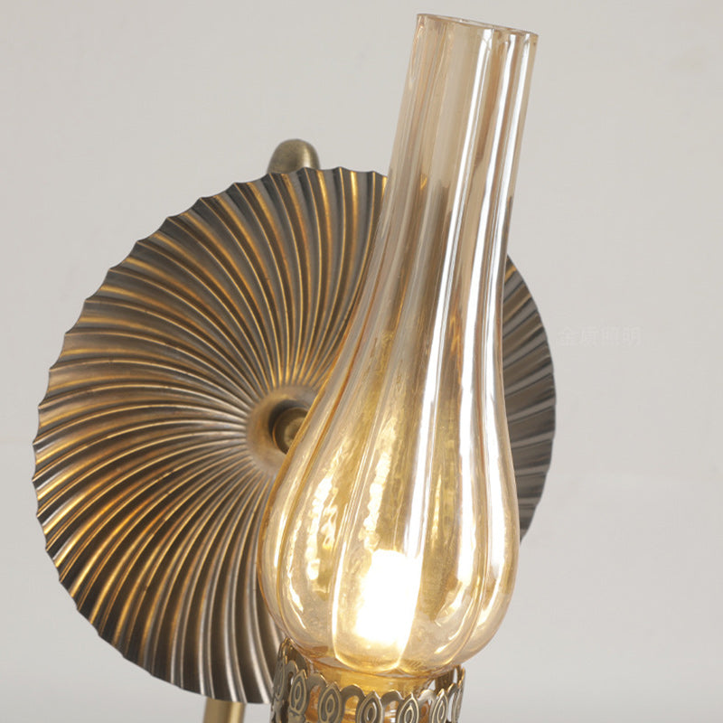 Bottle Iron Glass Bedroom Table Lamp