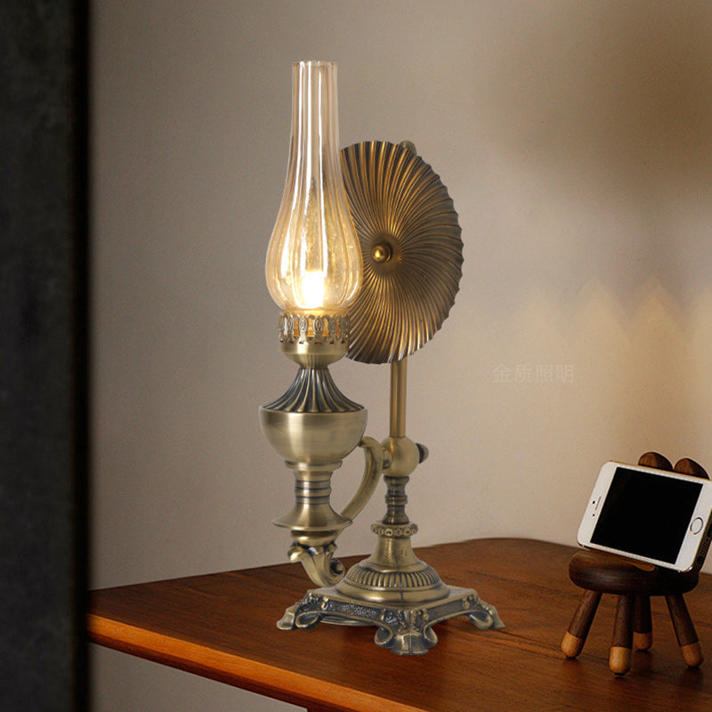 Bottle Iron Glass Bedroom Table Lamp