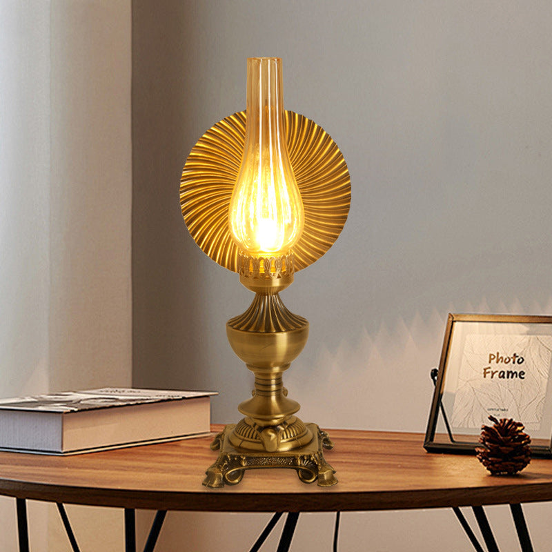 Bottle Iron Glass Bedroom Table Lamp