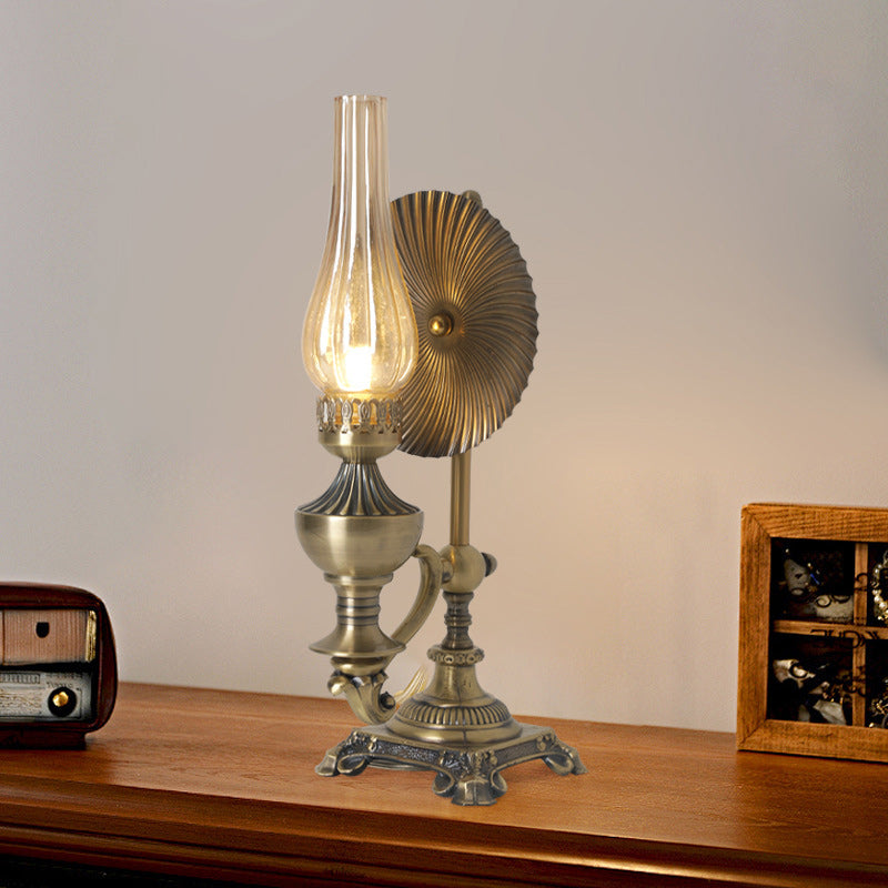 Bottle Iron Glass Bedroom Table Lamp