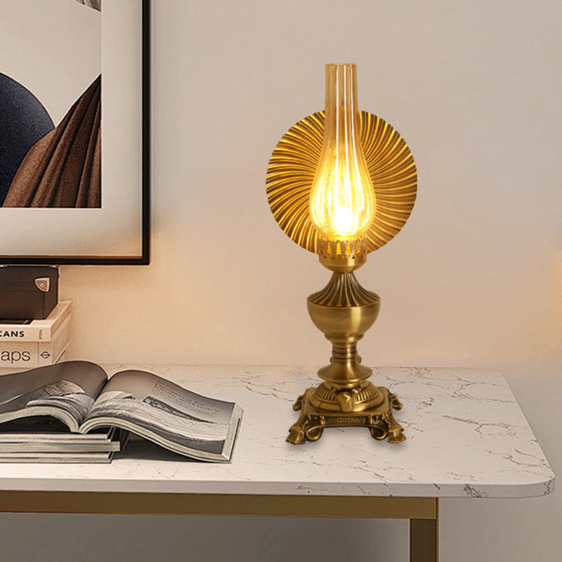 Bottle Iron Glass Bedroom Table Lamp