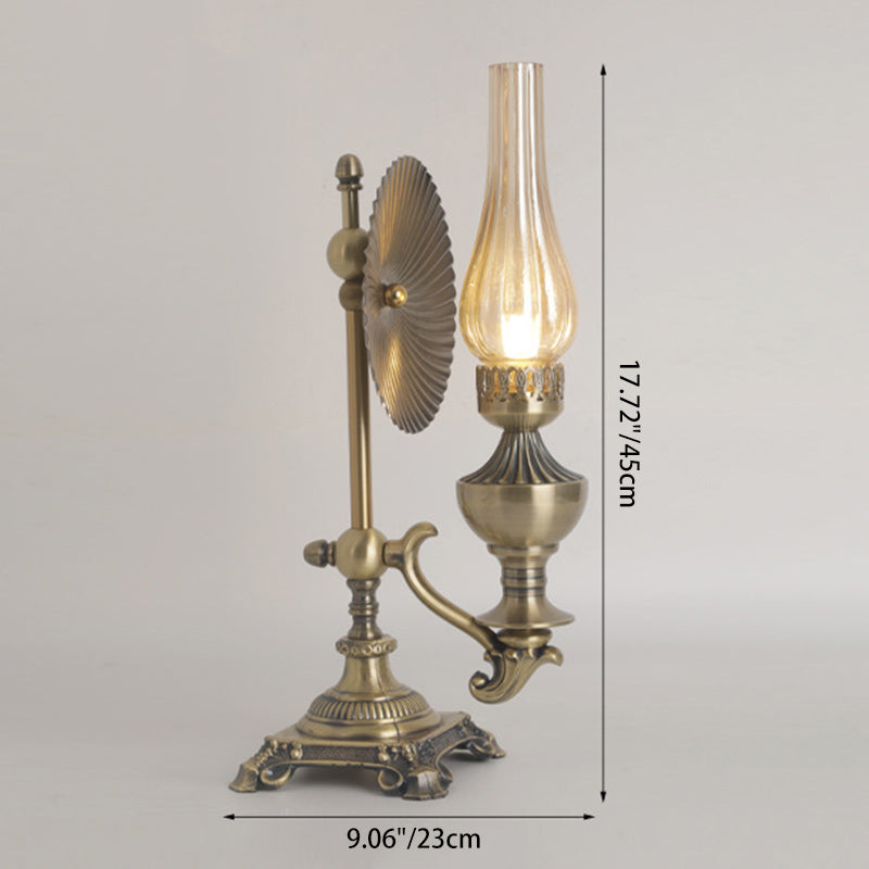 Bottle Iron Glass Bedroom Table Lamp