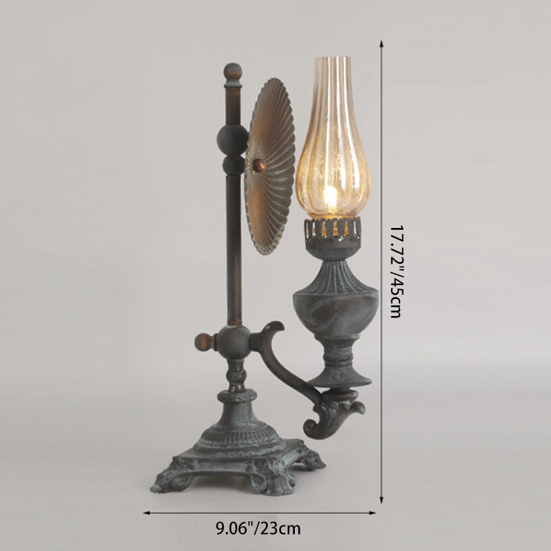Bottle Iron Glass Bedroom Table Lamp