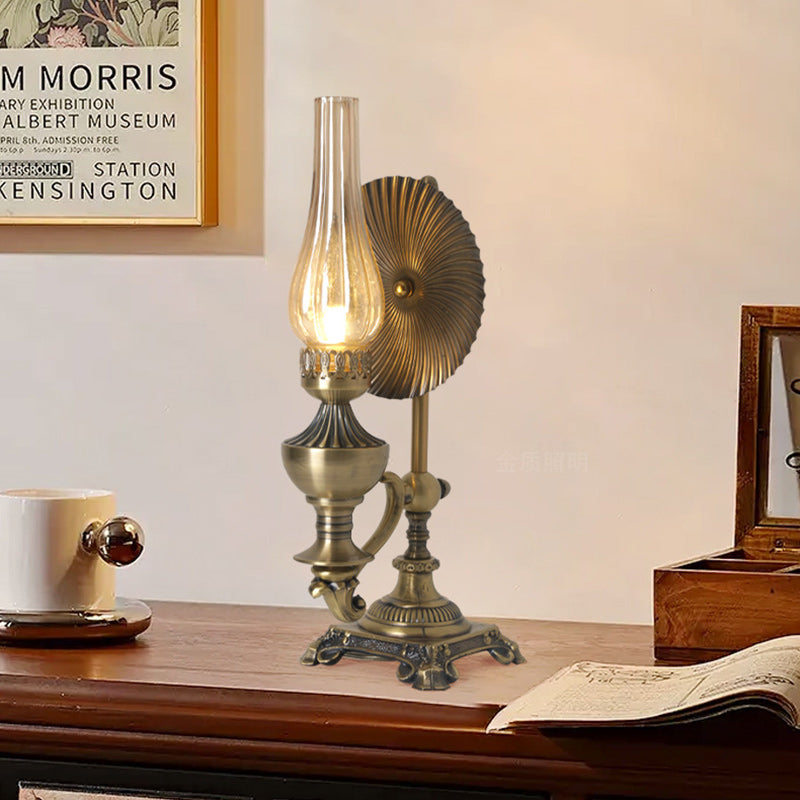 Bottle Iron Glass Bedroom Table Lamp