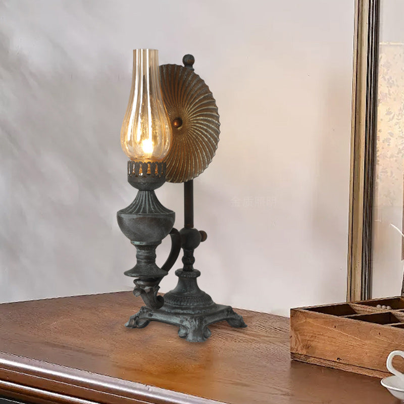 Bottle Iron Glass Bedroom Table Lamp
