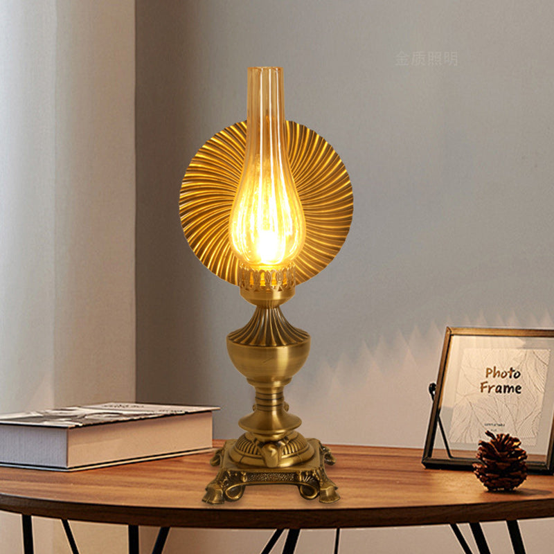 Bottle Iron Glass Bedroom Table Lamp
