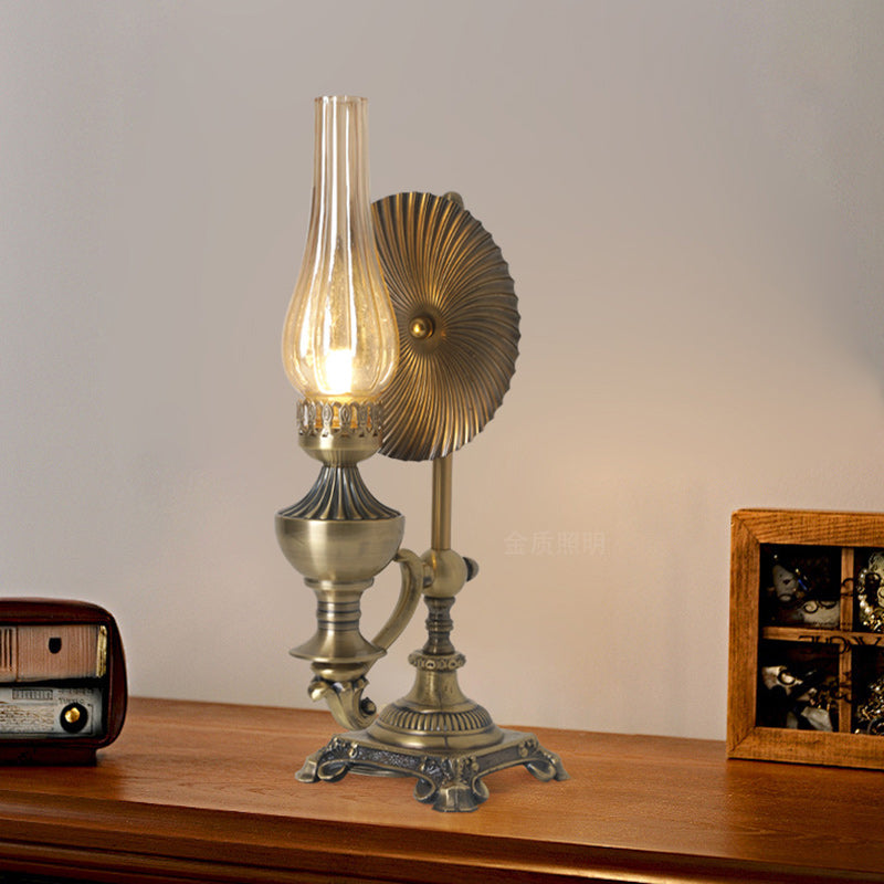Bottle Iron Glass Bedroom Table Lamp