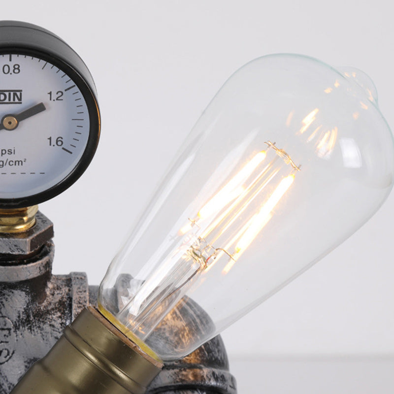 Robot Iron Glass Bedroom Table Lamp