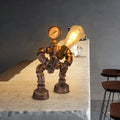 Robot Iron Glass Bedroom Table Lamp