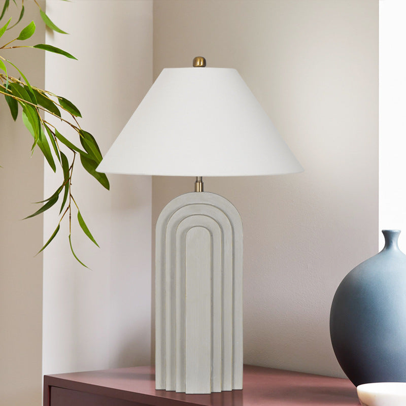Frustum Cone Resin Fabric Table Lamp
