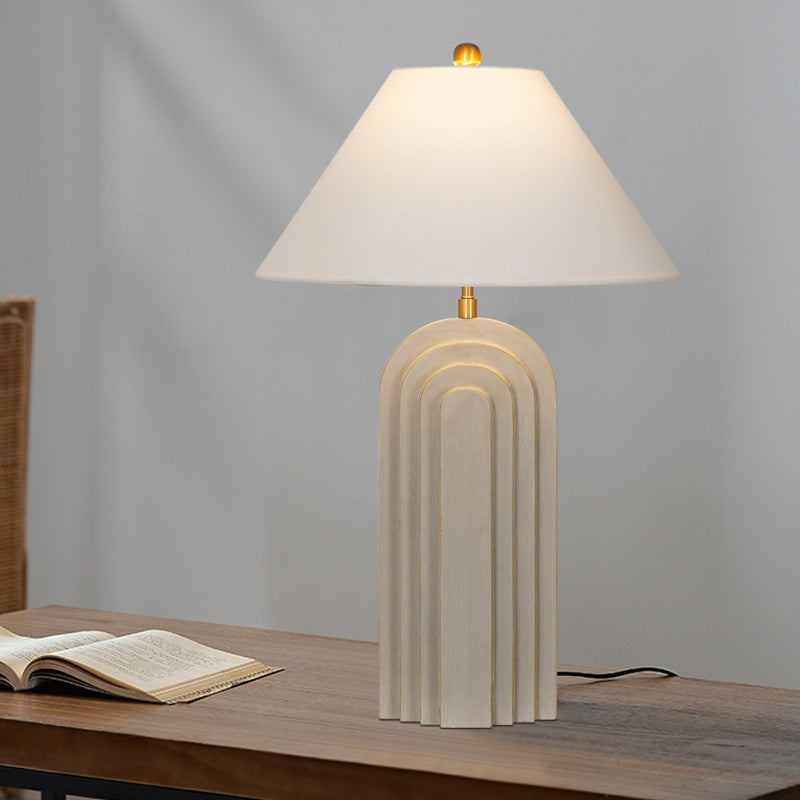 Frustum Cone Resin Fabric Table Lamp