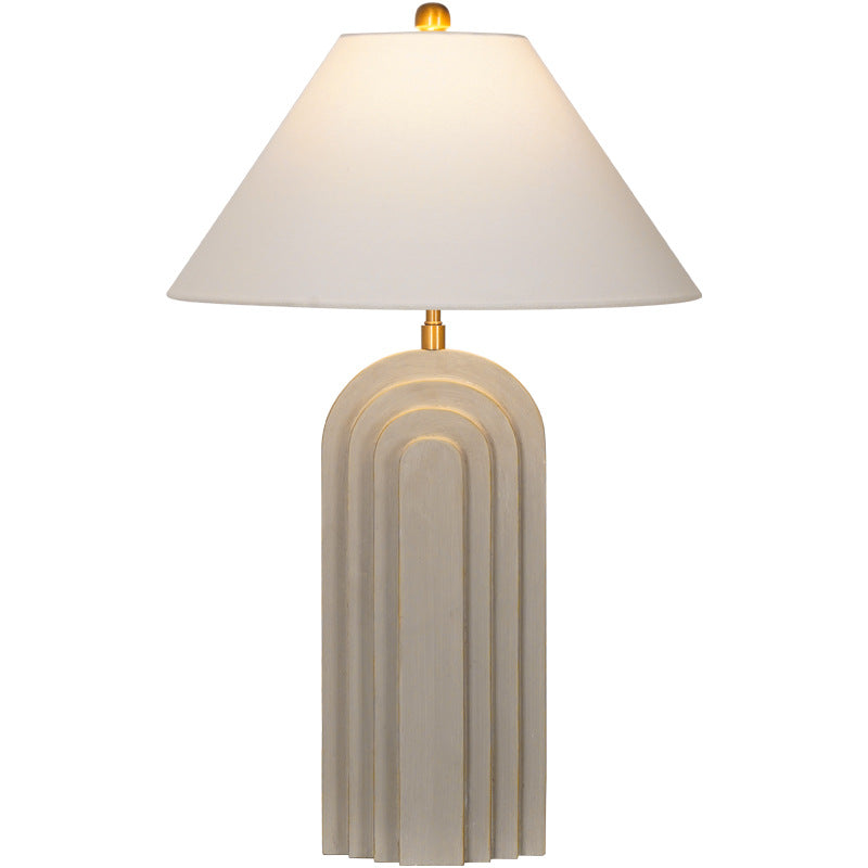 Frustum Cone Resin Fabric Table Lamp