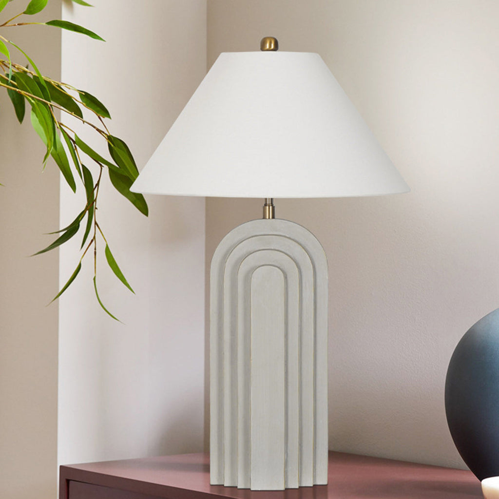 Frustum Cone Resin Fabric Table Lamp