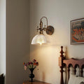 Dome Copper Glass Bedroom Wall Lamp