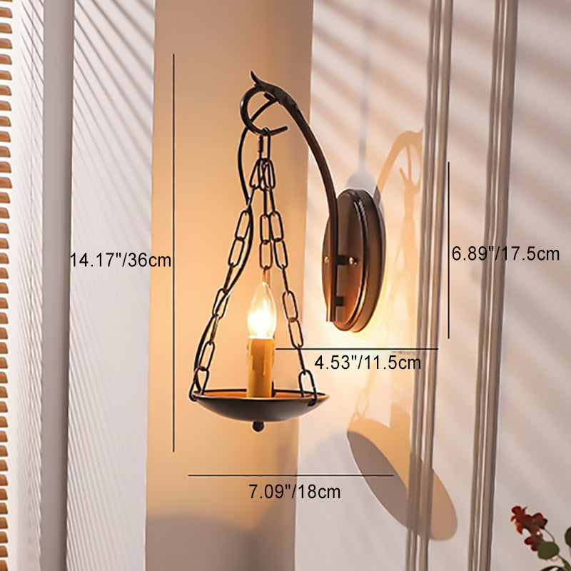 Candle Iron PC Hallway Wall Lamp