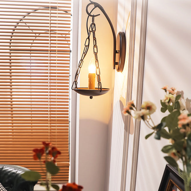 Candle Iron PC Hallway Wall Lamp