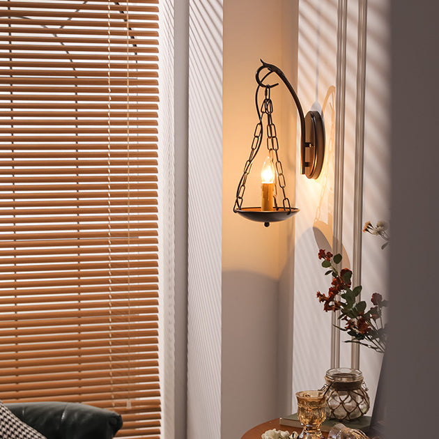 Candle Iron PC Hallway Wall Lamp