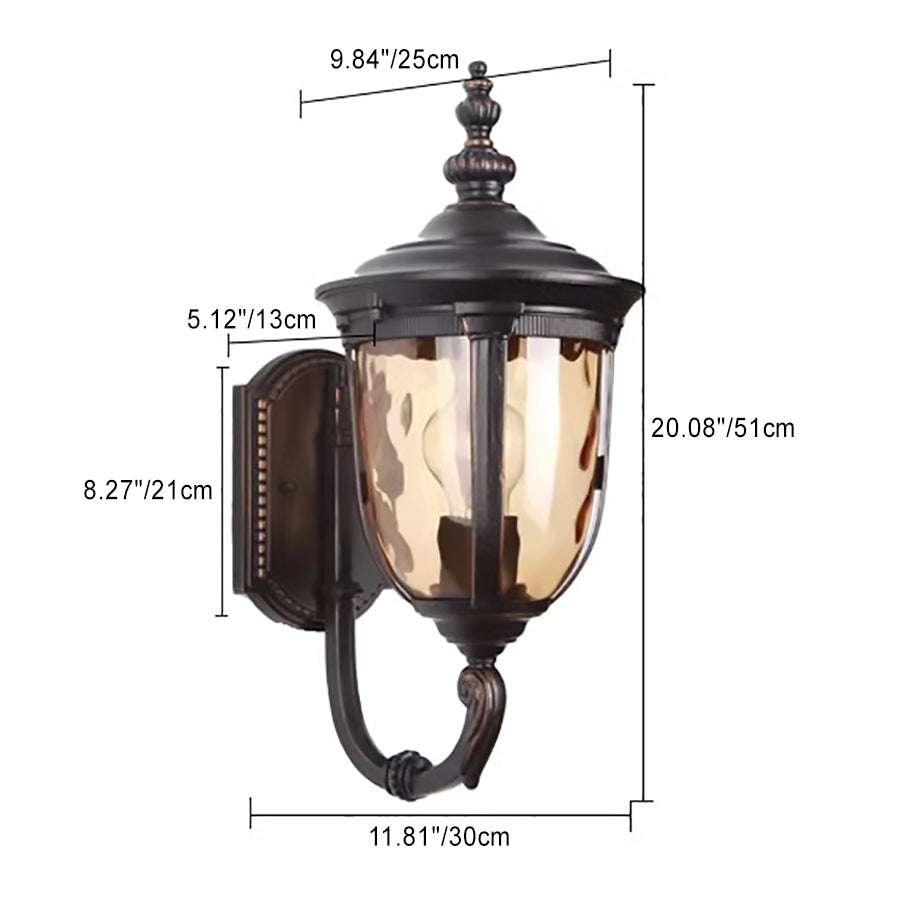 Jar Aluminum Glass Patio Outdoor Light