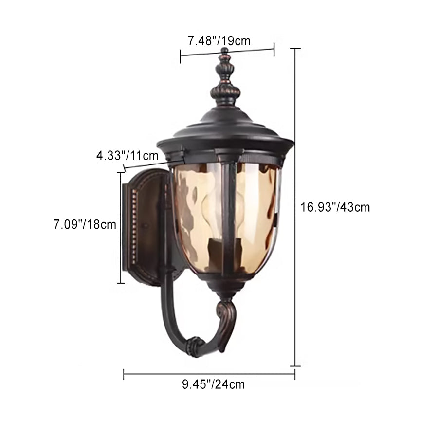 Jar Aluminum Glass Patio Outdoor Light