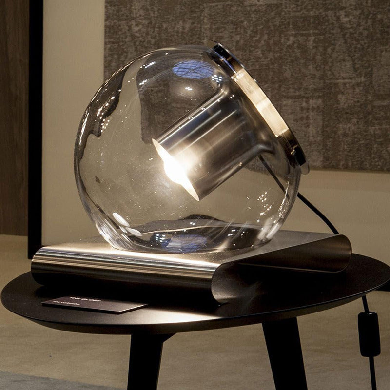 Sphere Metal Glass Bedroom Table Lamp