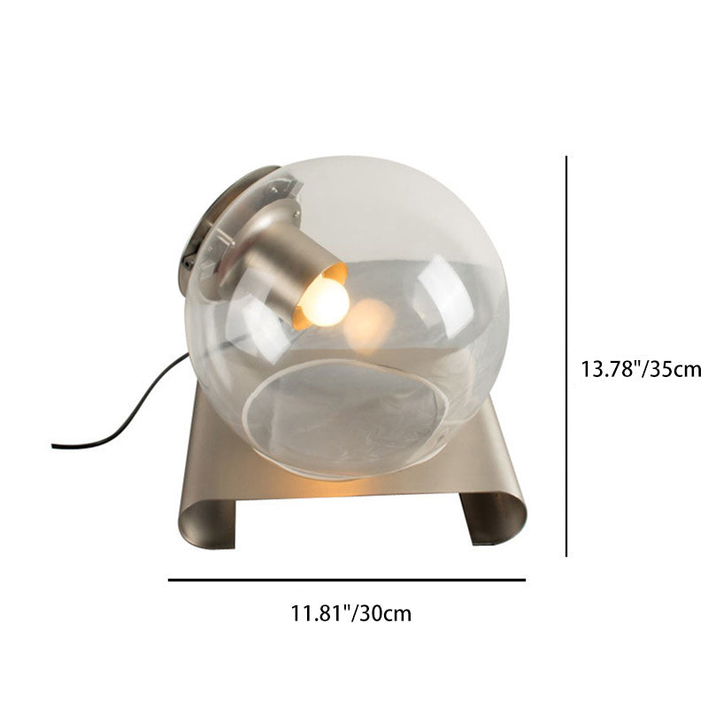 Sphere Metal Glass Bedroom Table Lamp