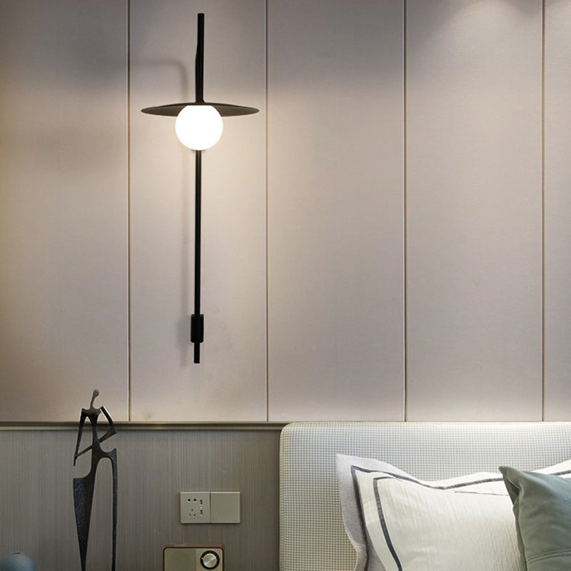 Flying Saucer Metal Glass Wall Lamp