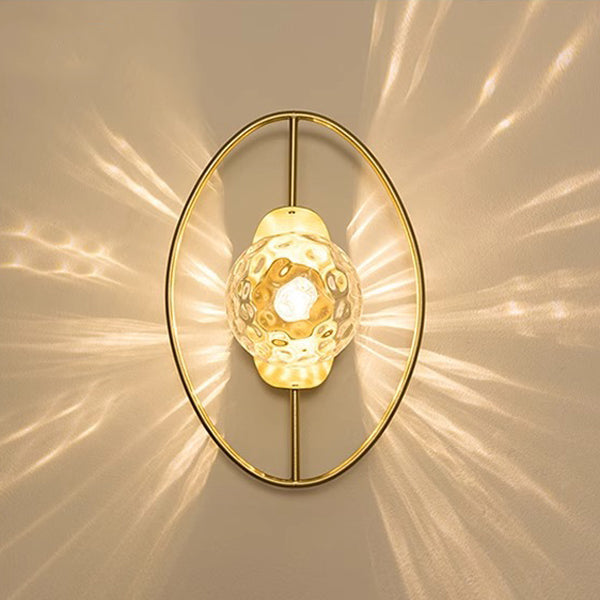 Oval Iron Living Room Wall Lamp