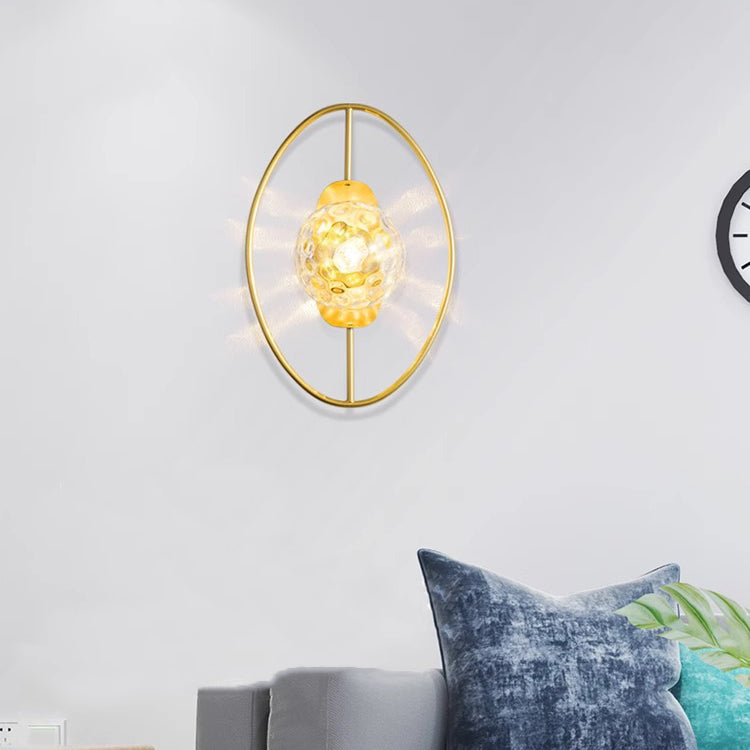 Oval Iron Living Room Wall Lamp