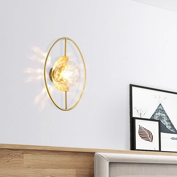 Oval Iron Living Room Wall Lamp