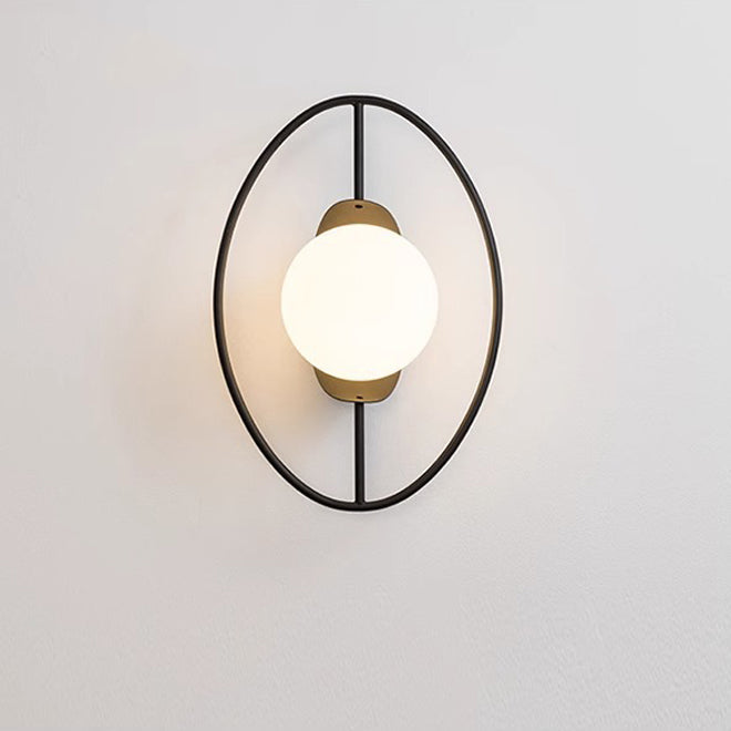 Oval Iron Living Room Wall Lamp