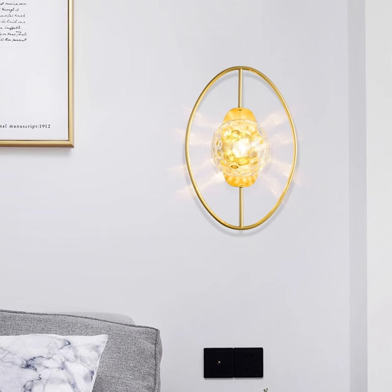 Oval Iron Living Room Wall Lamp