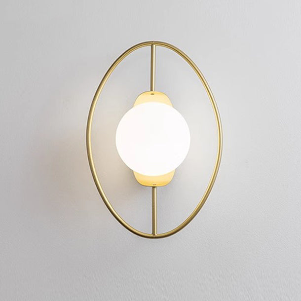 Oval Iron Living Room Wall Lamp