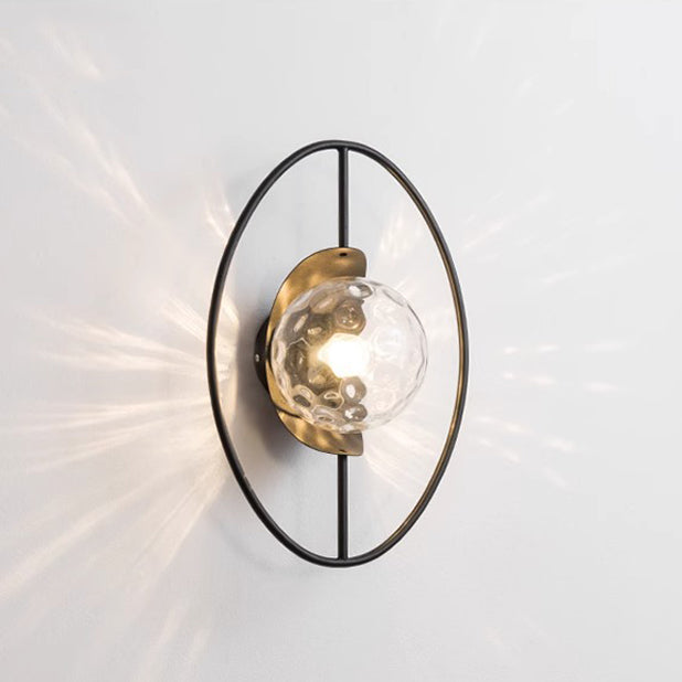 Oval Iron Living Room Wall Lamp